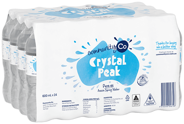 Crystal Peak Spring Water 600ml Pk24